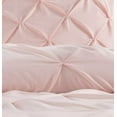 thumbnail image 6 of Chezmoi Collection Berlin Blush Pinch Pleat Full Comforter Set, 3-Piece, Soft Pintuck, Lightweight All Season Microfiber Bedding, 6 of 9