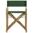 thumbnail image 2 of vidaXL Chaises de Réalisateur Pliantes 2 Pcs Bambou Vert et Tissu, 2 of 5