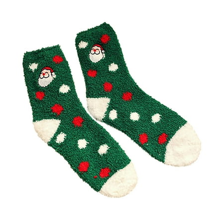 

Labakihah fuzzy socks 1Pair Adult Christmas Socks Women s Warm Coral Plush Middle Tube Socks Stockings B