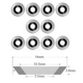 thumbnail image 6 of Minxio 10pcs 16mm Round Carbide Replacement Insert for Full Finisher Wood Turning, 6 of 9