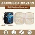 thumbnail image 7 of Xoenoiee Lion Cross Print Quilted Bible Cover for Women Men, Zippered Organizer Bag for Study Supplies Accessories Journals Church Carrying Book Carrying Case with Handle, 7 of 7