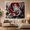 Red Ring Koi, variant on Koi Fish Yin-Yang Circle with Waves and Bamboo, Serene Japanese Inspired for Home Decor Enthusiasts, Traditional Ink Wash Art, Birthday Gift Tapestry Wall Hanging for Bedroom and Living Room