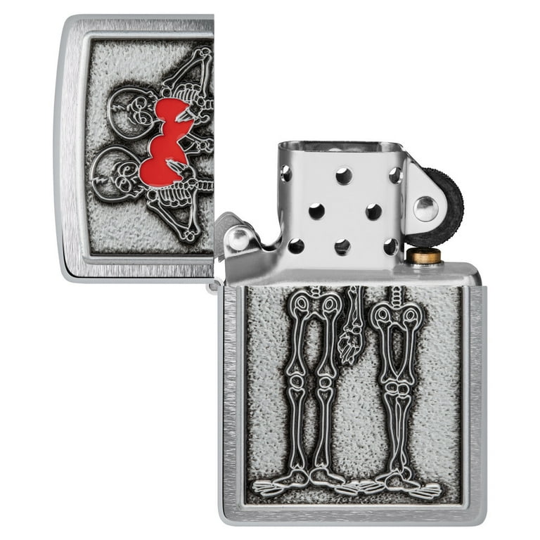 Zippo Couple Love Emblem Brushed Chrome Pocket Lighter - Walmart.com