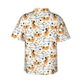 thumbnail image 4 of Xecao Cute Dog print Hawaiian shirt - a stylish short-sleeve button-down for men, perfect for casual beach and tropical outings., 4 of 9