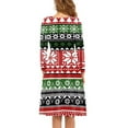 thumbnail image 3 of FKELYI Christmas Snowflake Print Women Dresses Size L Loose Hoilday Twirly Skater Dress Midi Comfy Women Long Sleeve Dress to Look Thin, 3 of 4
