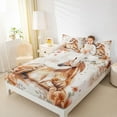 thumbnail image 4 of jejeloiu Western Farmhouse Horse Twin Sheet Sets,Kawaii Animals Bedding For Men Women 3-Piece, 4 of 7