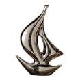 thumbnail image 2 of Estatua de barco de vela, adorno de , gabinete coleccionable, decoración del hogar, adorno de cerámica creativo para dormitorio, escultura de plateado, 2 of 8