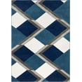 thumbnail image 4 of Well Woven Naya Blue Modern Geometric Diamond Boxes Pattern Area Rug, 4 of 8