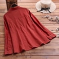 thumbnail image 4 of Moda Mujer Causal Blusa sólida Camiseta de manga larga Otoño Sweartshirt Tops Fridja  czfsfas6254, 4 of 8
