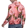 thumbnail image 6 of Daiia Delicate Pink Carnations A for Men's Fashion Hoodies & Sweatshirts with Kangaroo Pocket Hooded Sweatshirt Breathable & Moisture Wicking-Small, 6 of 7