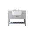 thumbnail image 3 of Elegant Decor Clement 42" Aluminum MDF Single Bathroom Vanity in Gray, 3 of 8
