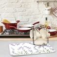 thumbnail image 2 of FREEAMG Beautiful Elegant Violet Lavender Floral Absorbent Dish Drying Mat Microfiber Kitchen Countertop Table Protector Multi-Purpose Counter Rack Sink Drainer Pad, 16 x 18 inch, 2 of 6