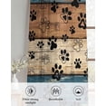 thumbnail image 6 of Navy Blue Brown Sheer Curtains 84 Inch Length 2 Panels Set for Living Room/Bedroom, Rustic Farmhouse Dog Paw Vintage Kitchen Curtains Grommet Semi-Sheer Curtains Drapes Window Treatments 42"x84"x2, 6 of 7