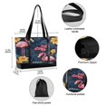 thumbnail image 2 of FORMRS Canvas Laptop Tote Bag for Women with 15.6" Computer Compartments Shoulder Handbag, Red Floral Flamingo, 2 of 7