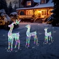 thumbnail image 6 of Ktaxon Lighted Christmas 3-Piece Deer Set Outdoor Yard Decoration Set,Multi-colored, 6 of 8