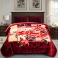 thumbnail image 2 of MERRY HOME Fleece Blanket King Size, Heavy Korean Mink Blanket 85 X 95 Inches- 9 Lbs, Soft and Warm, Thick Raschel Printed Mink Blanket for Autumn,Winter, 2 of 6