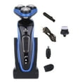 thumbnail image 1 of 1 Set Men Razor Sharp Low Noise Floating 3 Heads Blade Flick-up Sideburn Cutter 3-in-1 Hair Beard Clipper Nose Hair Removal Trimmer Home Supply, 1 of 7
