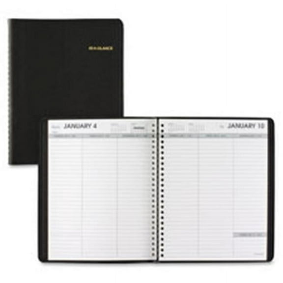 Weekly Open Scheduling Planner - Black - 6.87 x 8.75 in.
