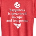thumbnail image 3 of Instant Message - Baker & Chef - Happiness is Measured in Cups & Teaspoons - Women's Short Sleeve Graphic T-Shirt, 3 of 6