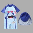 thumbnail image 2 of Gunia Toddler Boy Swimsuit Long Sleeve Rash Guard Swim Shirt With Upf Sun Matching Swim Trunks Bathing Suits For Beach Pool 0-5 Years, 2 of 4