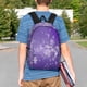 thumbnail image 4 of Easygdp Snowfall Sky White Purple Mochila Ligera de 15 Pulgadas para Estudiantes, Mochila Cómoda para la Escuela y Viajes, Correas Ajustables, 4 of 6