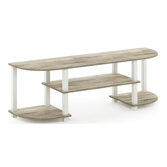 Pemberly Row Wood TV Entertainment Center for TV up to 55" in Sonoma Oak