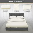 thumbnail image 6 of Luxury Cooling Full Size Bed Sheet Set - Soft Microfiber with Deep Pockets, 6 of 7