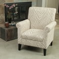 thumbnail image 1 of Raiden Beige Zebra Fabric Club Chair, 1 of 7
