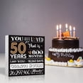 thumbnail image 3 of Zomyto 7"x7" You Have Been Loved for 50 Years Wooden Block Sign,50th Birthday Decorative Wood Box Sign Desk Décor,50th Birthday Gifts,Great 50th Anniversary or 50th Birthday Party Decoration, 3 of 5