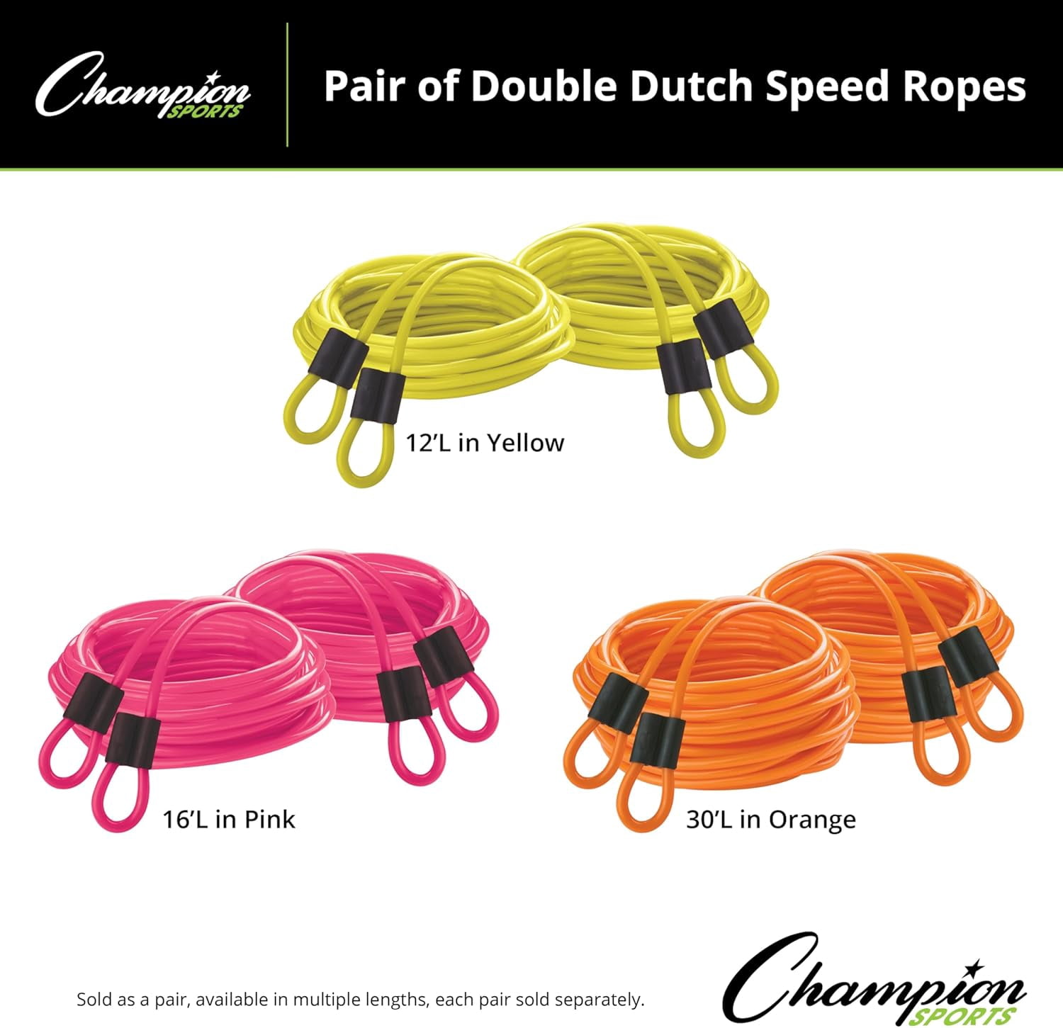 Double Dutch Speed Rope – Durable Vinyl Jump for Fitness & Training Multiple Lengths