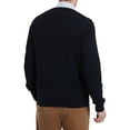 thumbnail image 2 of Kallspin Men’s Wool Blend Crew Neck Cable-Knit Pullover Sweaters (Black, 3X-Large), 2 of 8