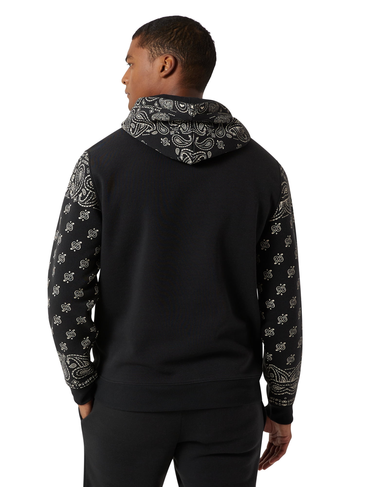 Dogg Supply by Snoop Dogg Men's & Big Men's Paisley Fleece Hoodie Sweatshirt, Sizes XS-3XL