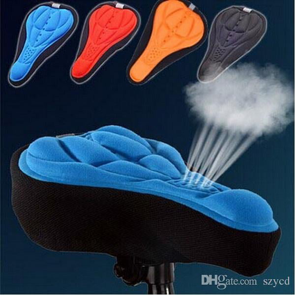 Bike Bicycle 3D Gel Silicone Saddle Seat Cover Pad Padded Cushion Cycling Hot