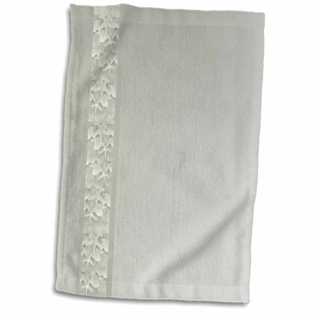 3dRose Line of Starfish and Shells, Pale Green - Towel, 15 by 22-inch