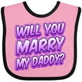 thumbnail image 3 of Inktastic Will You Marry My Daddy (purple) Boys or Girls Baby Bib, 3 of 4