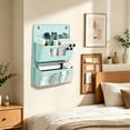 thumbnail image 4 of Wall Mounted Storage Organizer With 2 Layered Pockets Wall Hanging Cloth Bag For Dormitory Bedroom, 4 of 6