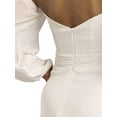 thumbnail image 4 of David’s Bridal, The Edit by DB Studio Women's Off-the-Shoulder Billow Sleeve Wedding Dress, Full Length, Chiffon, 4 of 5