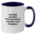 thumbnail image 5 of Funny Gifts from Friends for School Psychologist, Figuring It Out - Two Tone Coffee Mug, Graduation Unique Gifts, 5 of 5