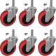 thumbnail image 1 of 6 Pack Creeper Wheels 2.5 Inch Heavy Duty Swivel Caster Wheel Creeper Service Cart Stool Post Mount, M10 (around 3/8) X 1 Metric Threaded Stem Casters, 1 of 5