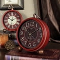 thumbnail image 2 of Reloj despertador silencioso vintage sin tictac, estilo retro, con campana electrónica, estilo 3, 2 of 4