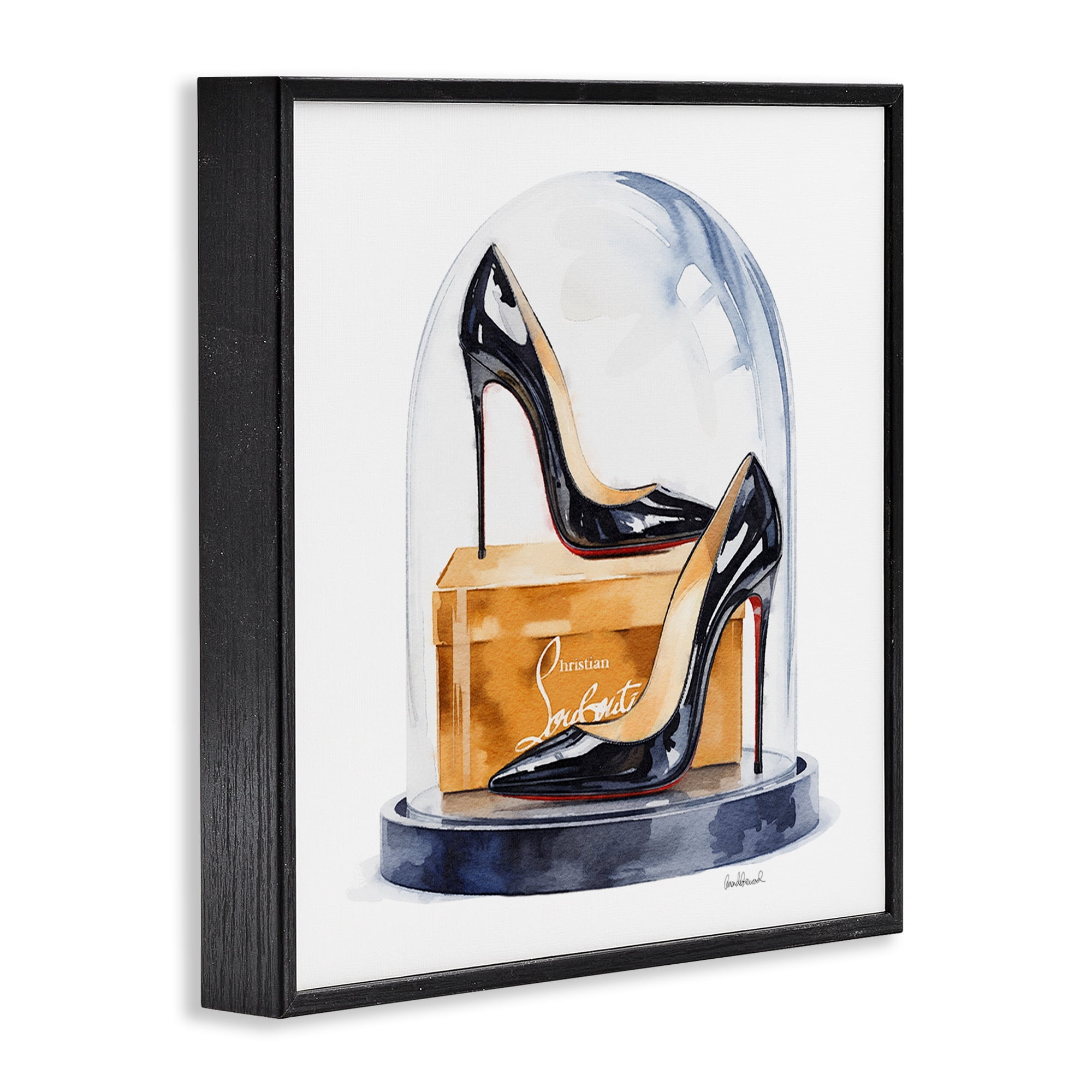 Stupell Industries Black High Heels Dome Black Framed Giclee Art, design by Amanda Greenwood