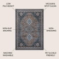 thumbnail image 3 of JONATHAN Y WASHABLE 8 x 10 Area Rug, Dalyan Geometric Medallions - Brown/Blue/Gray, WSH101B-8, 3 of 9