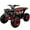 Black/Red, variant on X-Pro Orca 125cc Gas ATV with Automatic Transmission w/Reverse, LED Headlights, Electric Start, Big 19"/18" Tires!