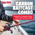 thumbnail image 2 of Ugly Stik Carbon Low Profile Baitcast Reel & Rod Combo, Right-Handed Orientation, 2 of 12