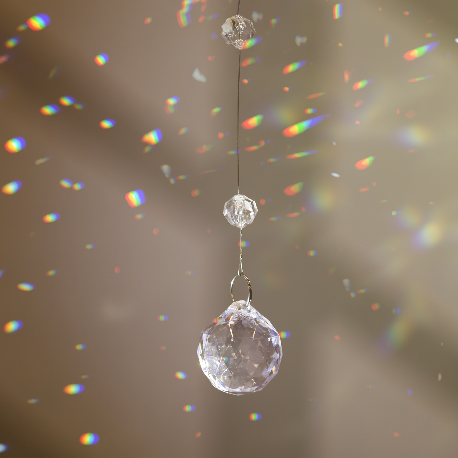 Unique Bargains Acrylic Crystal Garland Strands Clear Beads Wedding Craft 1.97ft