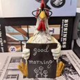 thumbnail image 2 of Good Morning Chicken Figurine Resin Sitting Lying Hen Statue Chicken Decoration, 2 of 5