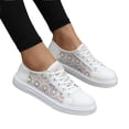 thumbnail image 6 of CHWshoes Women's Mesh Lace Floral Lace Up Fashion Sneakers Hollow Out Breathable Low-Top Shoes, Suitable for Sports, Daily Walks Outdoor Dressy Casual Footwear White Size 41, 6 of 7