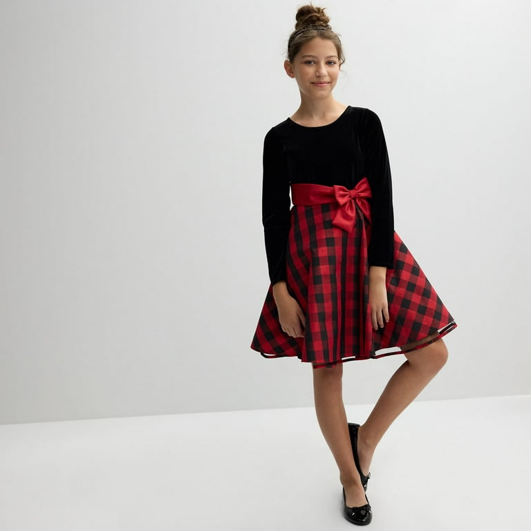 Girls 4-20 Bonnie Jean Buffalo Taffeta Flare Dress in Regular & Plus Size Color: Gold Buff Check Size: 18 PLUS - Walmart.com Girls 4-20 Bonnie Jean Buffalo Taffeta Flare Dress in Regular & Plus Size Color: Gold Buff Check Size: 18 PLUS - Walmart.com