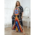thumbnail image 2 of Beach Maxi Dresses Side Split Caftan Loungewear Light Weight Kaftan Abaya Over Sized  Resort Wear Vacation Outfits Middle East Arabian Robe, 2 of 7