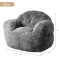 thumbnail image 3 of Qinaqin 51-Inch Bean Bag Chair-Oversized cm de Anchoith Filler Included-For Living Room- Profundidadorm- Profundidadark Gris, 3 of 6